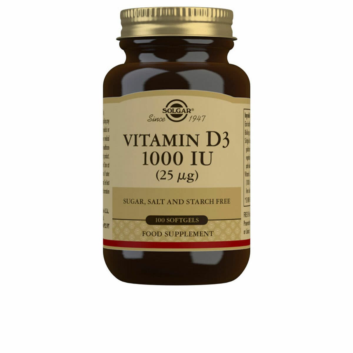 Vitamin D3 (Lebertran und Cholecalciferol) Solgar Vitamina Ui 100 Stück