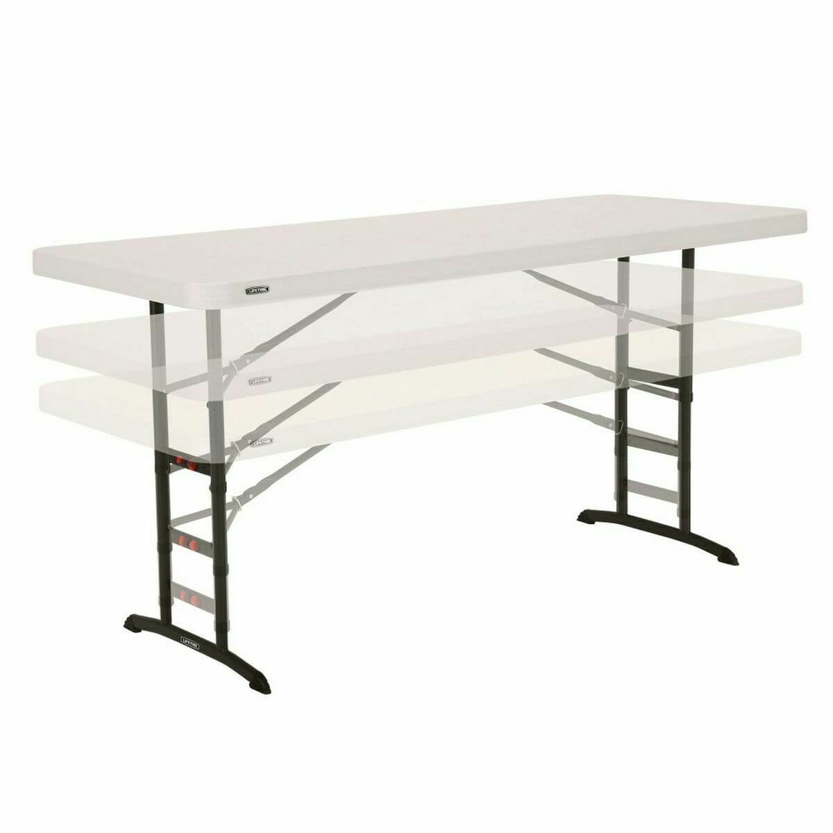 Table Klapptisch Lifetime Weiß Stahl rechteckig (Restauriert C) — Bild 1