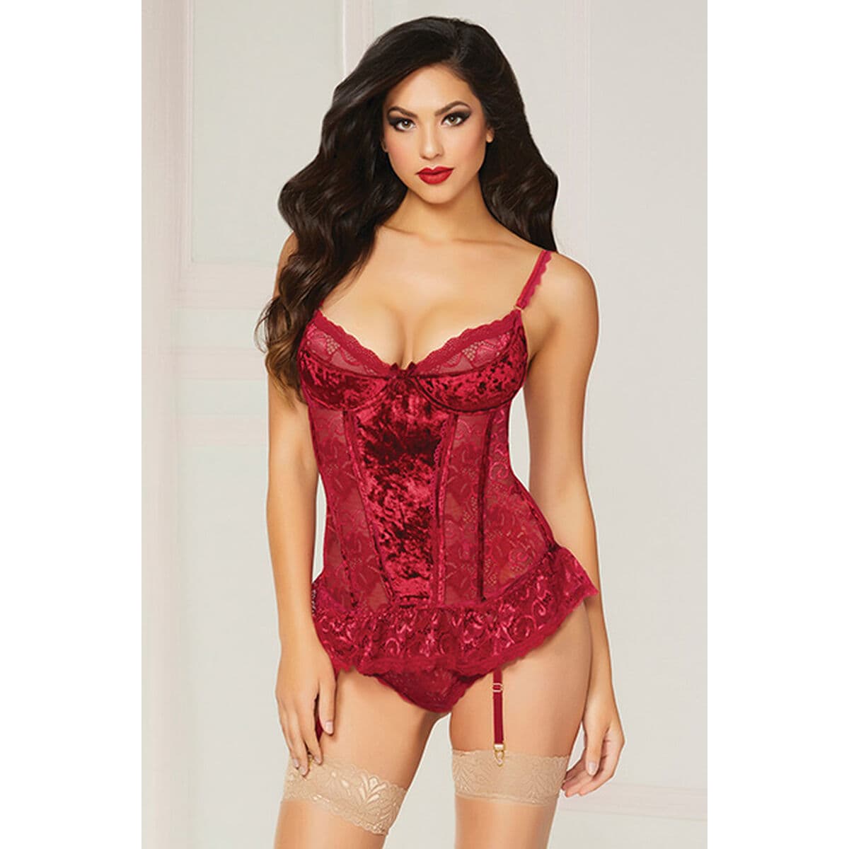 Corset Body Seven Til Midnight Burgunderrot (12) - Thumbnail 3