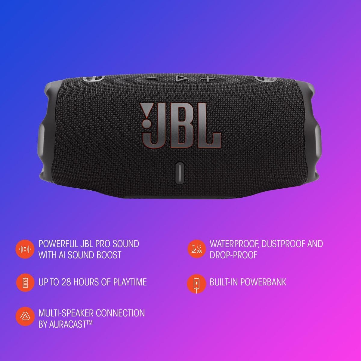 Tragbare Bluetooth-Lautsprecher JBL JBLCHARGE6SQUAD - Thumbnail 8