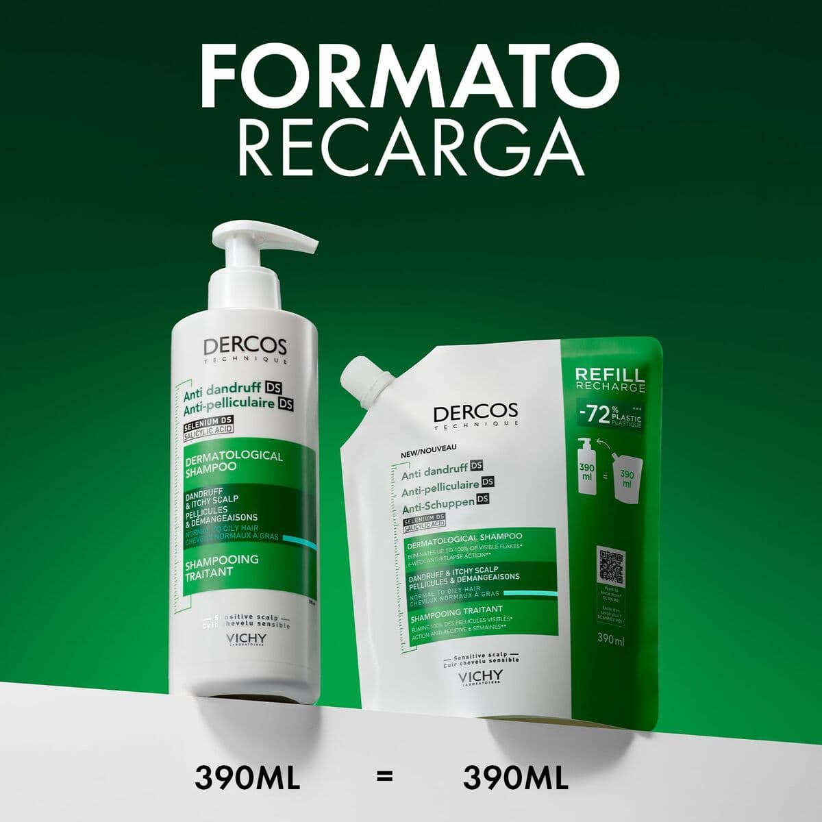 Shampoo Vichy DERCOS 390 ml - Thumbnail 4