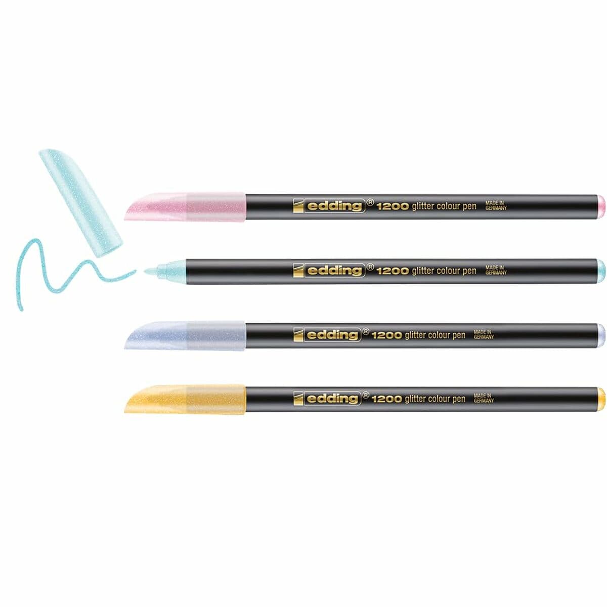 Marker-Set Edding 1200 Bunt Kuchen Glitzernd 4 Stücke - Thumbnail 3