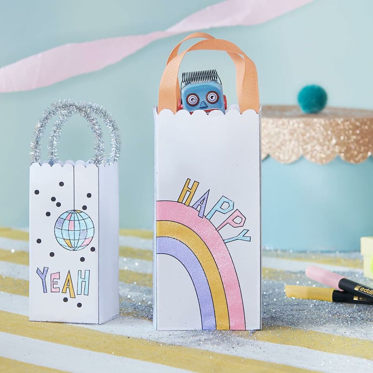 Marker-Set Edding 1200 Bunt Kuchen Glitzernd 4 Stücke - Thumbnail 4