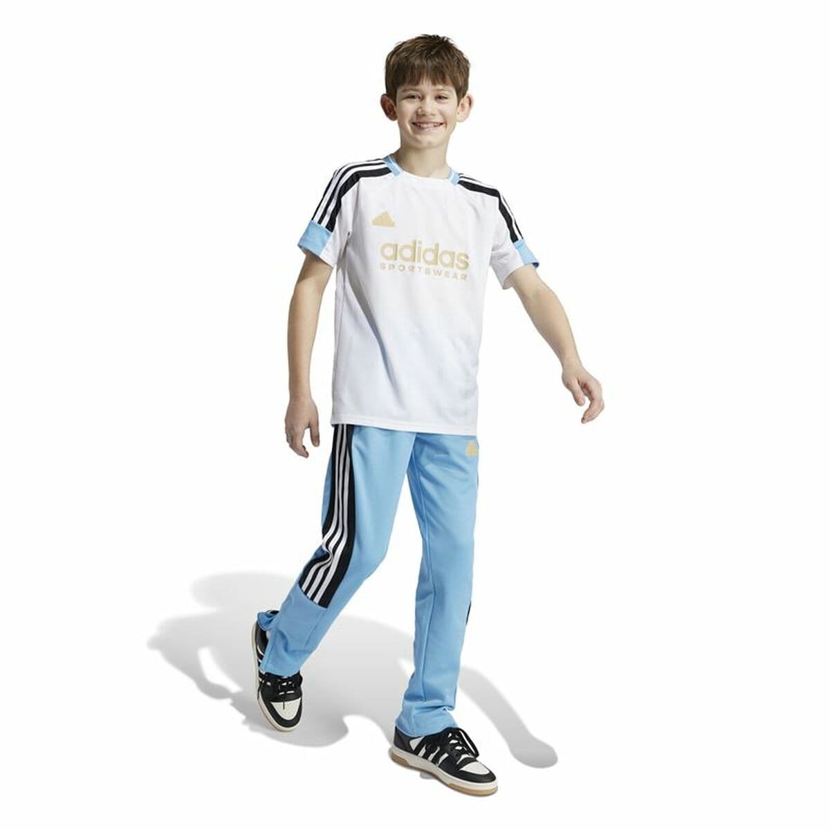 Kurzarm-T-Shirt für Kinder Adidas Nations Weiß - Thumbnail 2