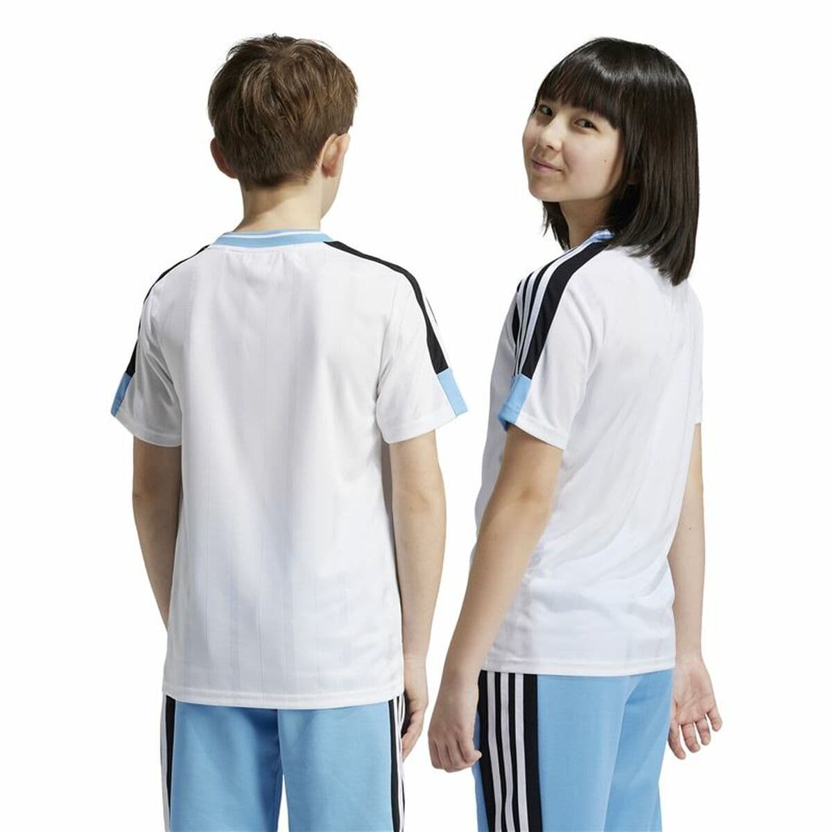 Kurzarm-T-Shirt für Kinder Adidas Nations Weiß - Thumbnail 4