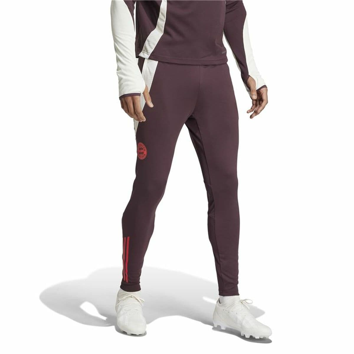 Lange Sporthose Adidas Fc Bayern 24/25 Tiro24 Braun Granatrot Herren - Thumbnail 3