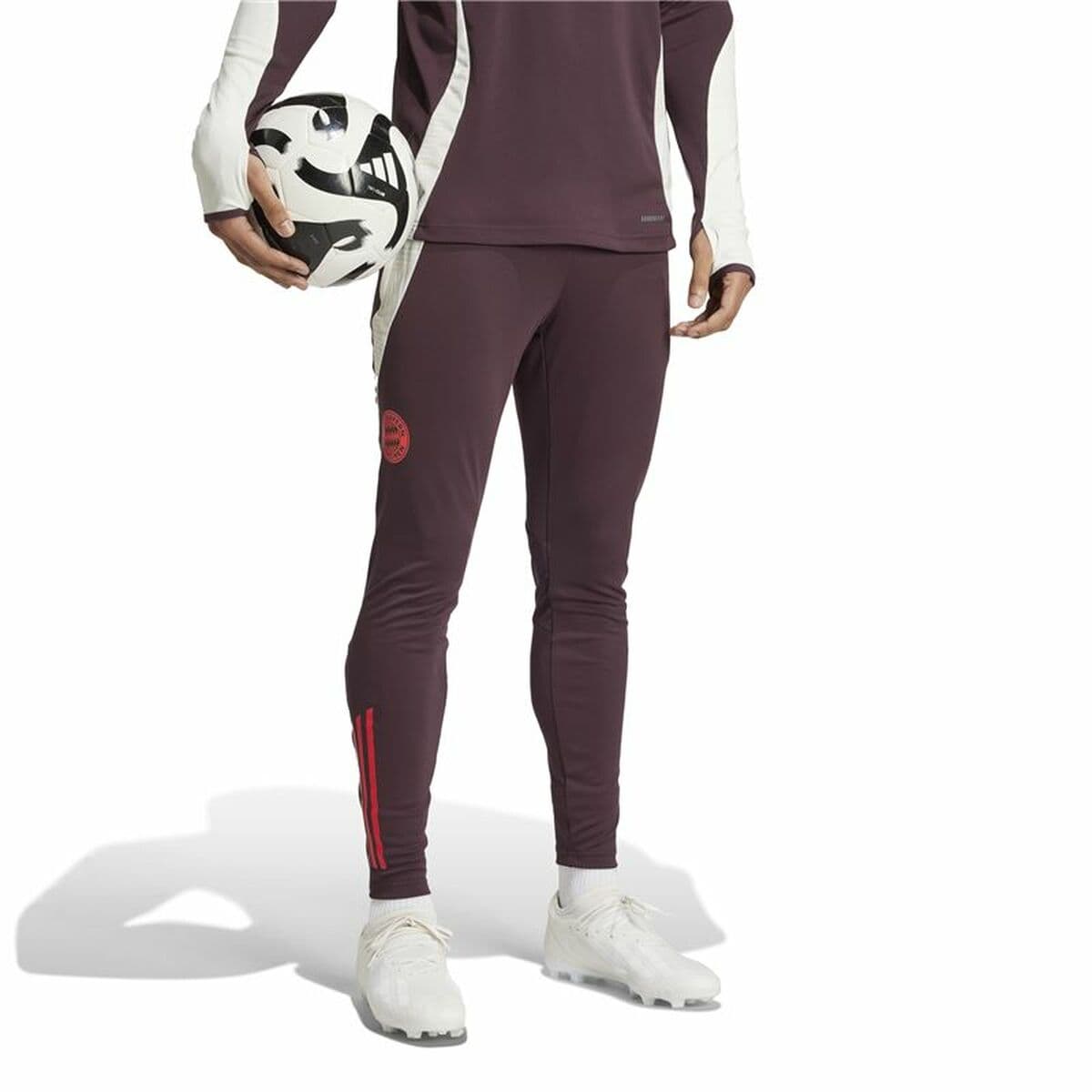 Lange Sporthose Adidas Fc Bayern 24/25 Tiro24 Braun Granatrot Herren - Thumbnail 5