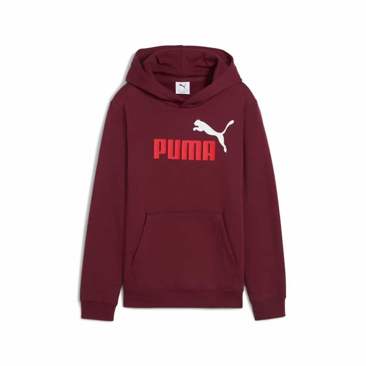 Sweatshirt mit Kapuze für Mädchen Puma Essentials 2 Color No. 1 Granatrot — Bild 1