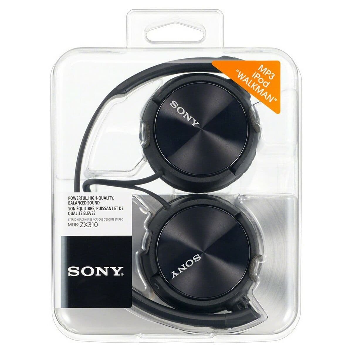 Diadem-Kopfhörer Sony MDR-ZX310AP Schwarz Dunkelgrau Mit Kabel - Thumbnail 5