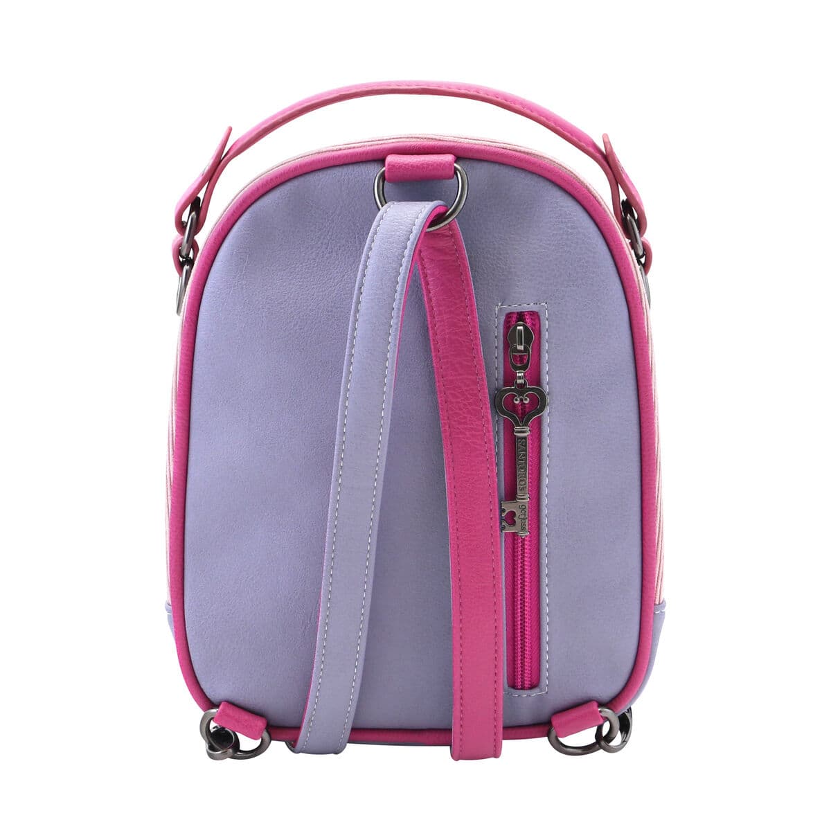 Rucksack Gorjuss Cheshire cat Rosa Mini Lila (18,8 x 22 x 10,2 cm) - Thumbnail 2