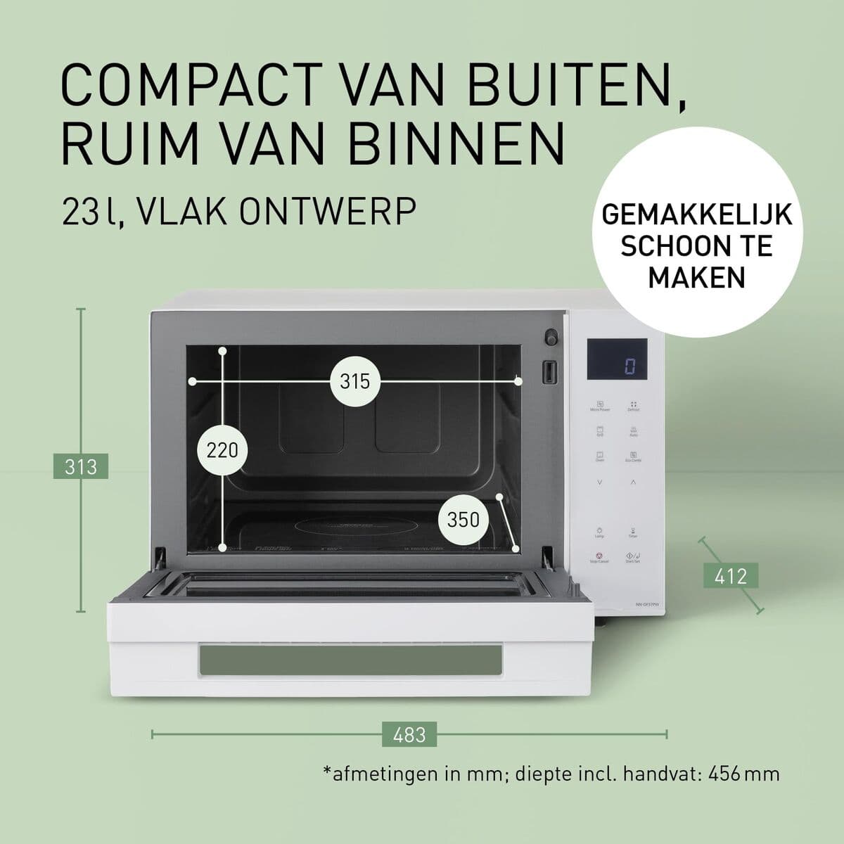 Mikrowelle mit Grill Panasonic NNDF37PWEPG Weiß 1000 W 23 L (Restauriert A) - Thumbnail 5
