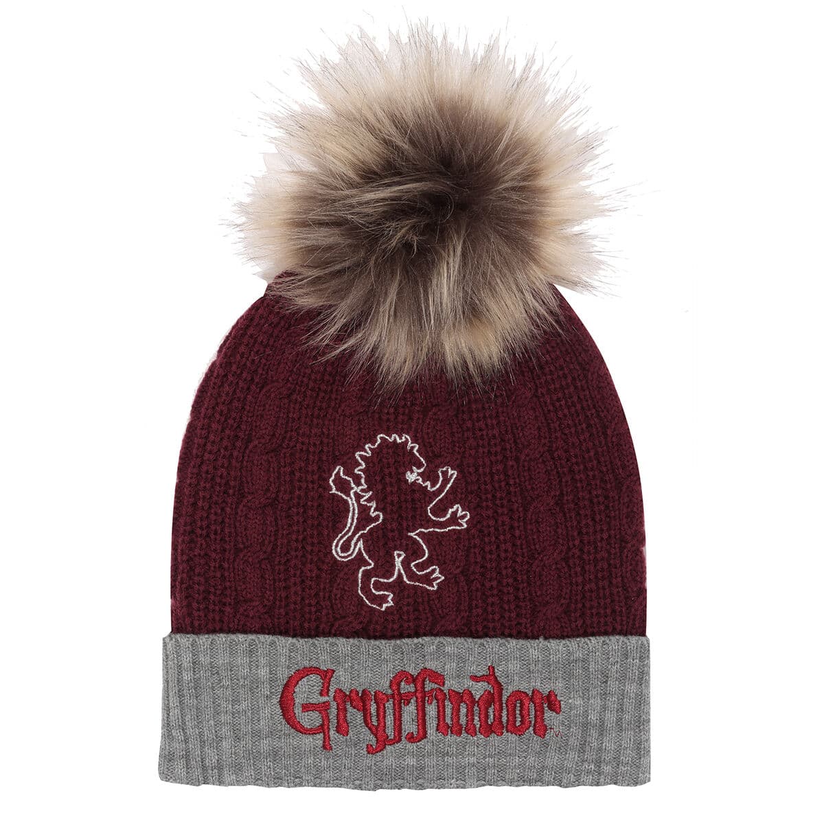 Hut Harry Potter Gryffindor House Fur Pom Burgunderrot — Bild 1