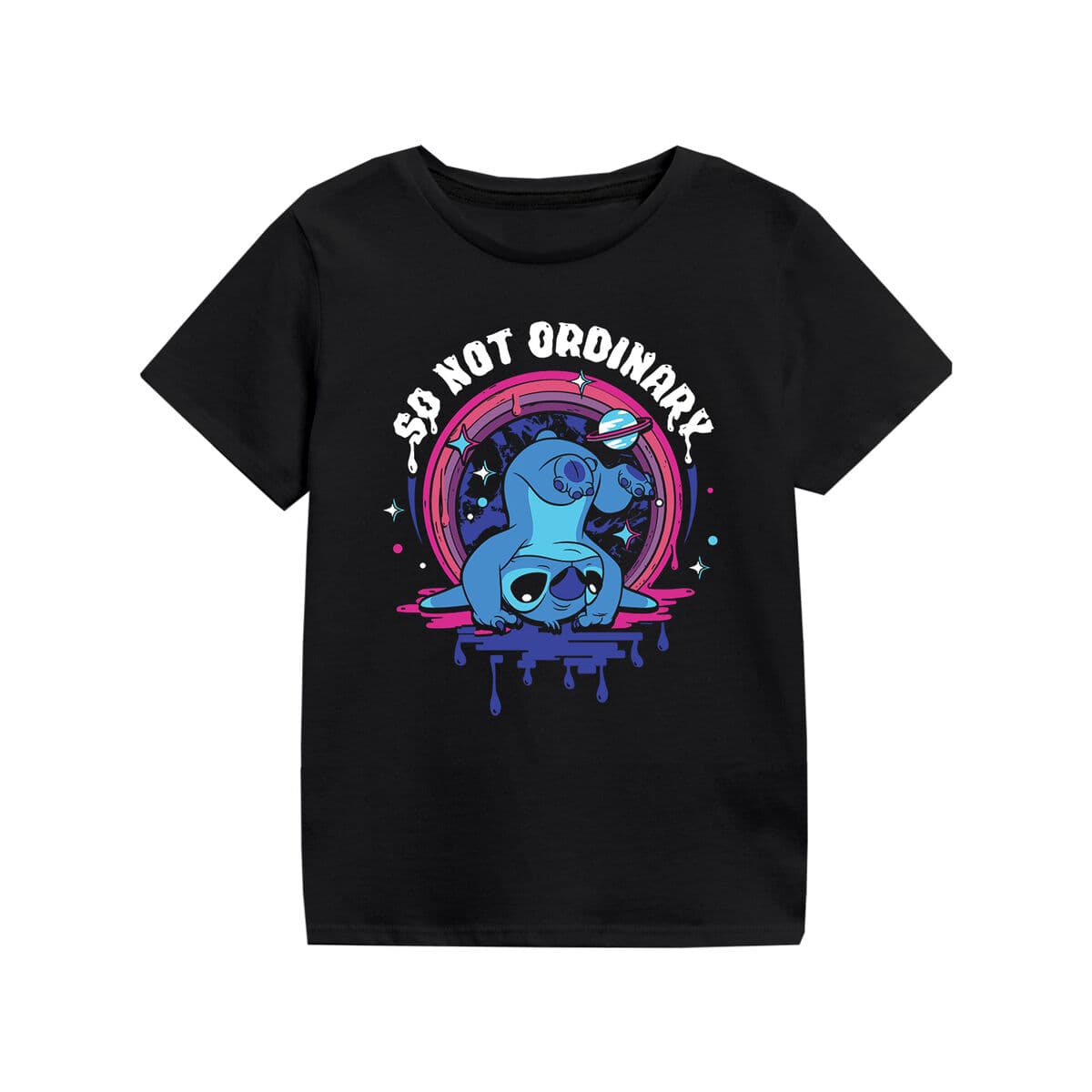 Kurzarm-T-Shirt für Kinder Stitch So Not Ordinary Schwarz — Bild 1