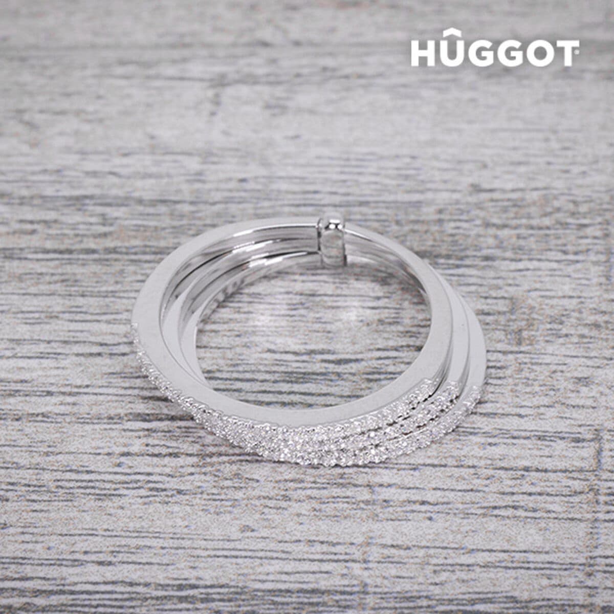 Ring 925 Sterlingsilber mit Zirkoniasteinen Three Hûggot - Thumbnail 5