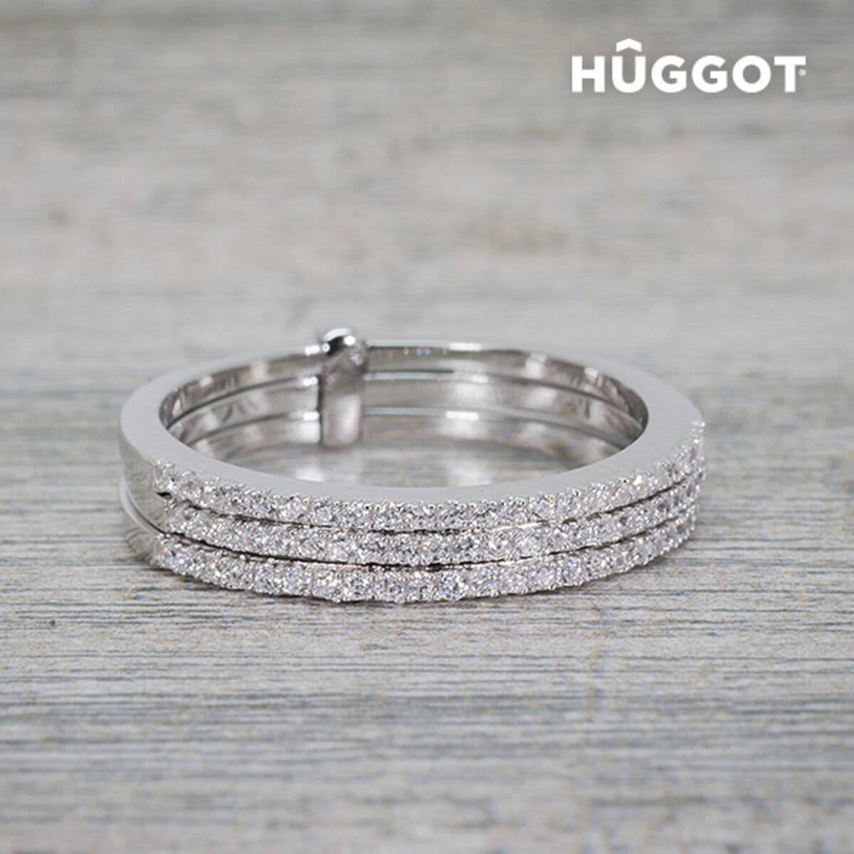 Ring 925 Sterlingsilber mit Zirkoniasteinen Three Hûggot - Thumbnail 2