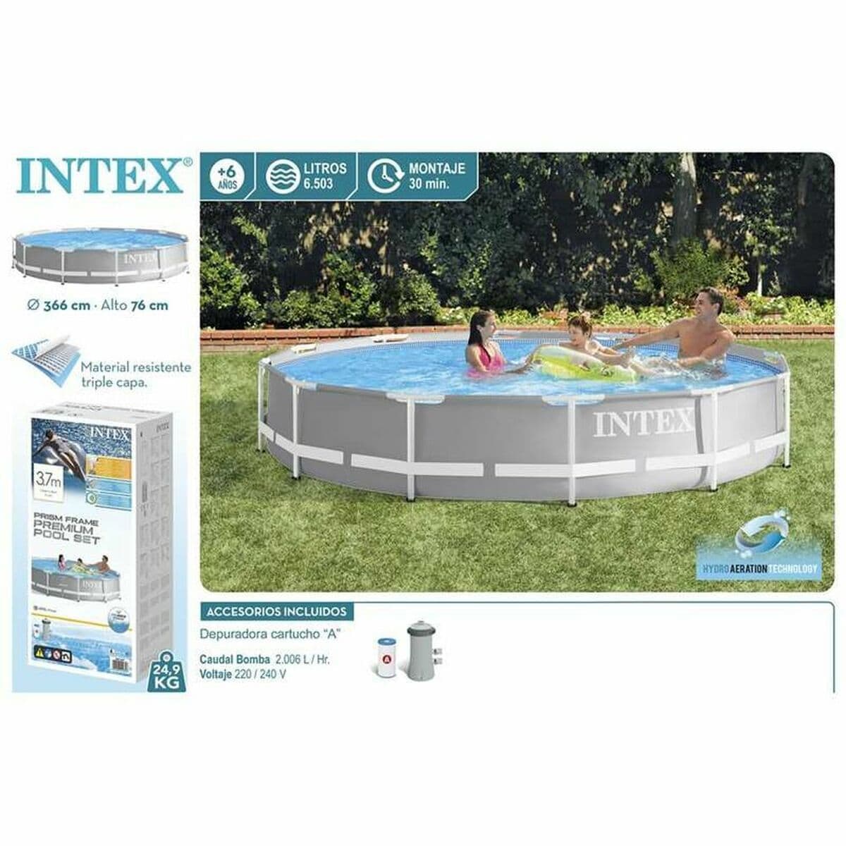 Schwimmbad Abnehmbar Intex 26712 Aufbereitungsanlage für Schwimmbad (Restauriert A) - Thumbnail 3