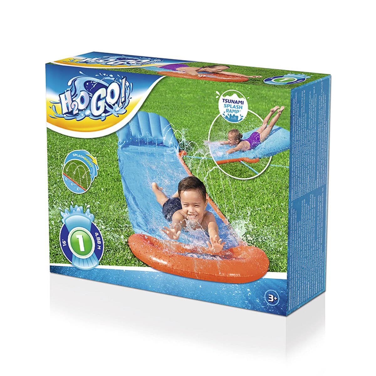 Bestway Einzelne Tsunami-Rutschbahn 488x82 cm +3 Jahre Garten 52477 - Thumbnail 2