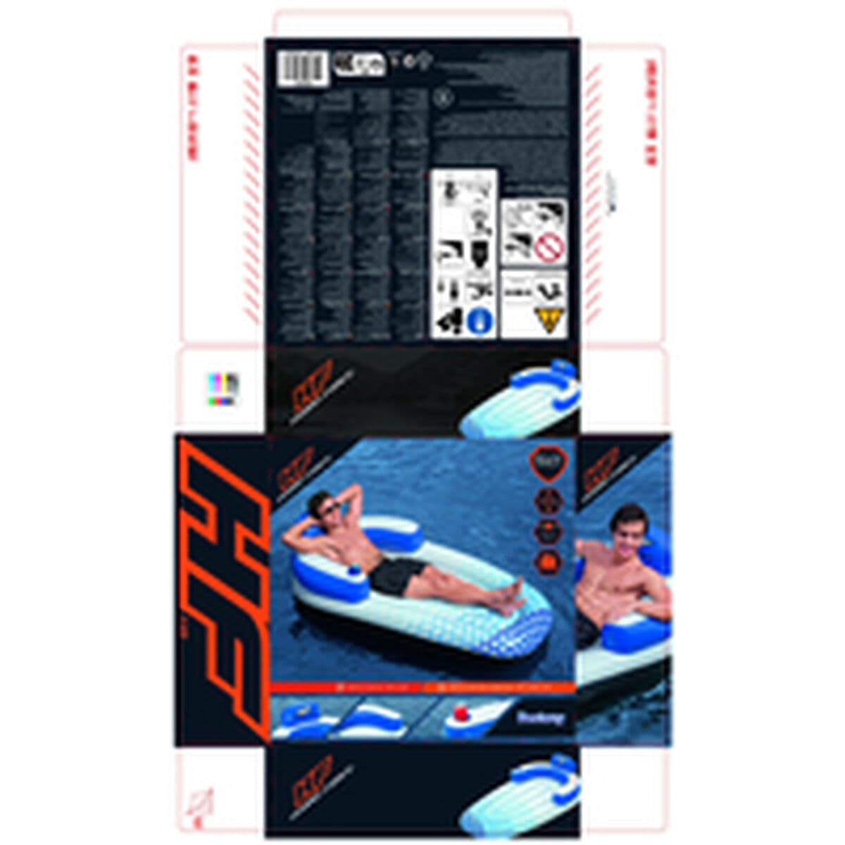 Bestway aufblasbarer Sessel Liege Hydro-Force 191x107 cm Strand und Pool 43533 - Thumbnail 8