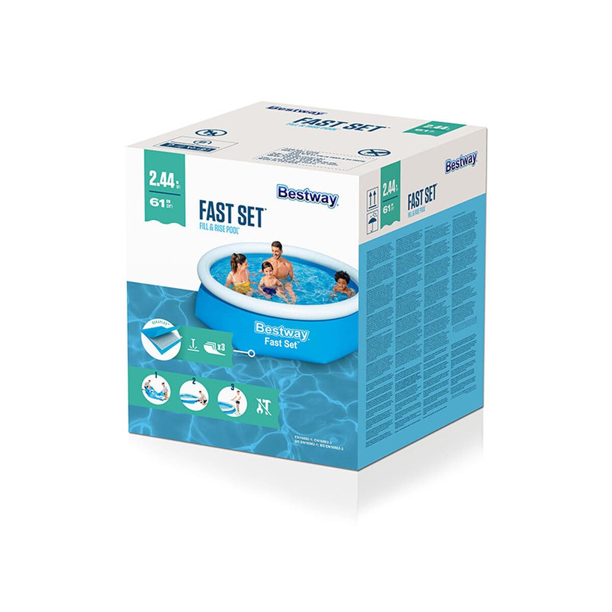 Bestway Aufblasbarer Pool Erwachsener Ring 305x66 cm Garten 57456 - Thumbnail 2