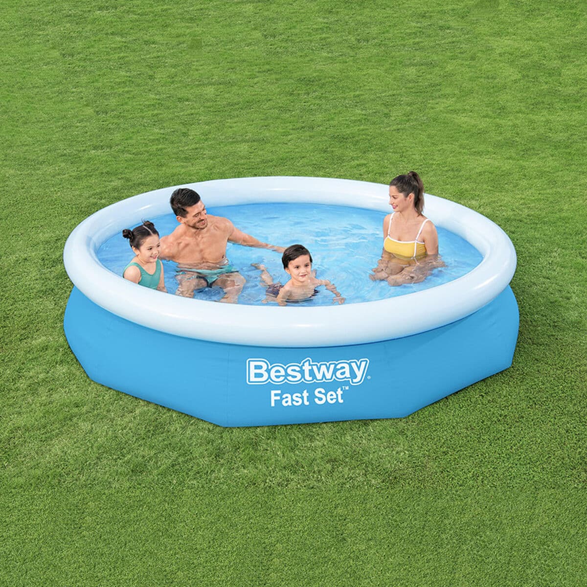 Bestway Aufblasbarer Pool Erwachsener Ring 305x66 cm Garten 57456 - Thumbnail 3
