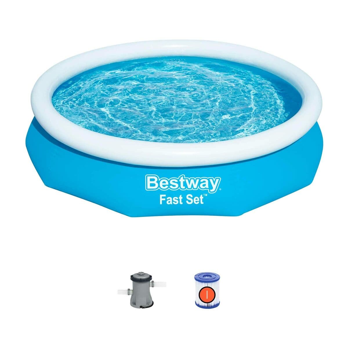 Bestway Aufblasbares Pool für Erwachsene mit Filter 305x66 cm Garten 57458 - Thumbnail 3