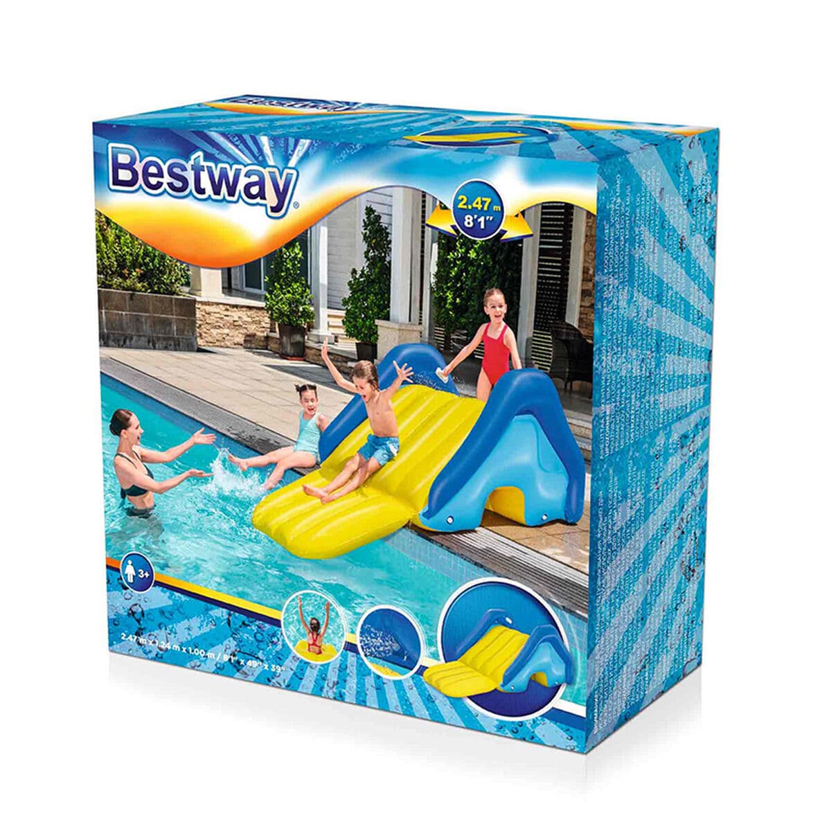 Bestway Aufblasbare Rutsche 247x124x100 cm +3 Jahre Pool 52453 - Thumbnail 2