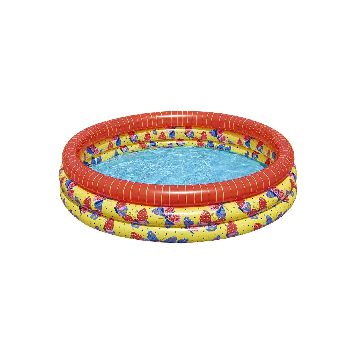 Bestway Aufblasbares Kinderbecken 3 Ringe Schmetterlinge 168x38 cm +2 Jahre Garten 51202 - Thumbnail 4