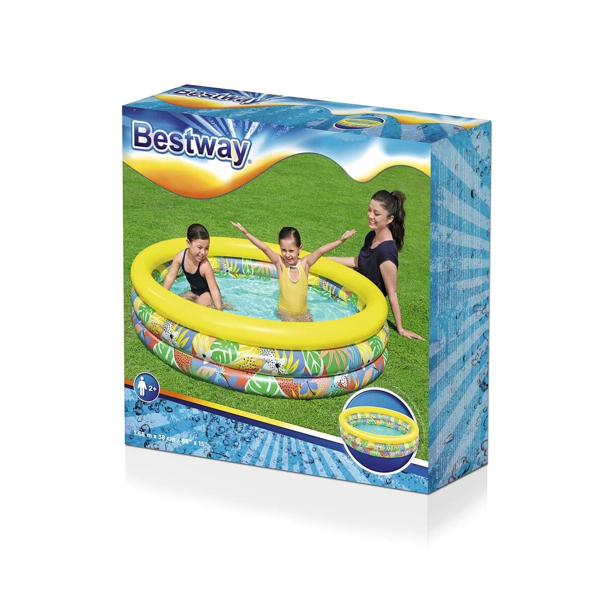 Aufblasbares Planschbecken für Kinder Bestway 168 x 38 cm - Thumbnail 6