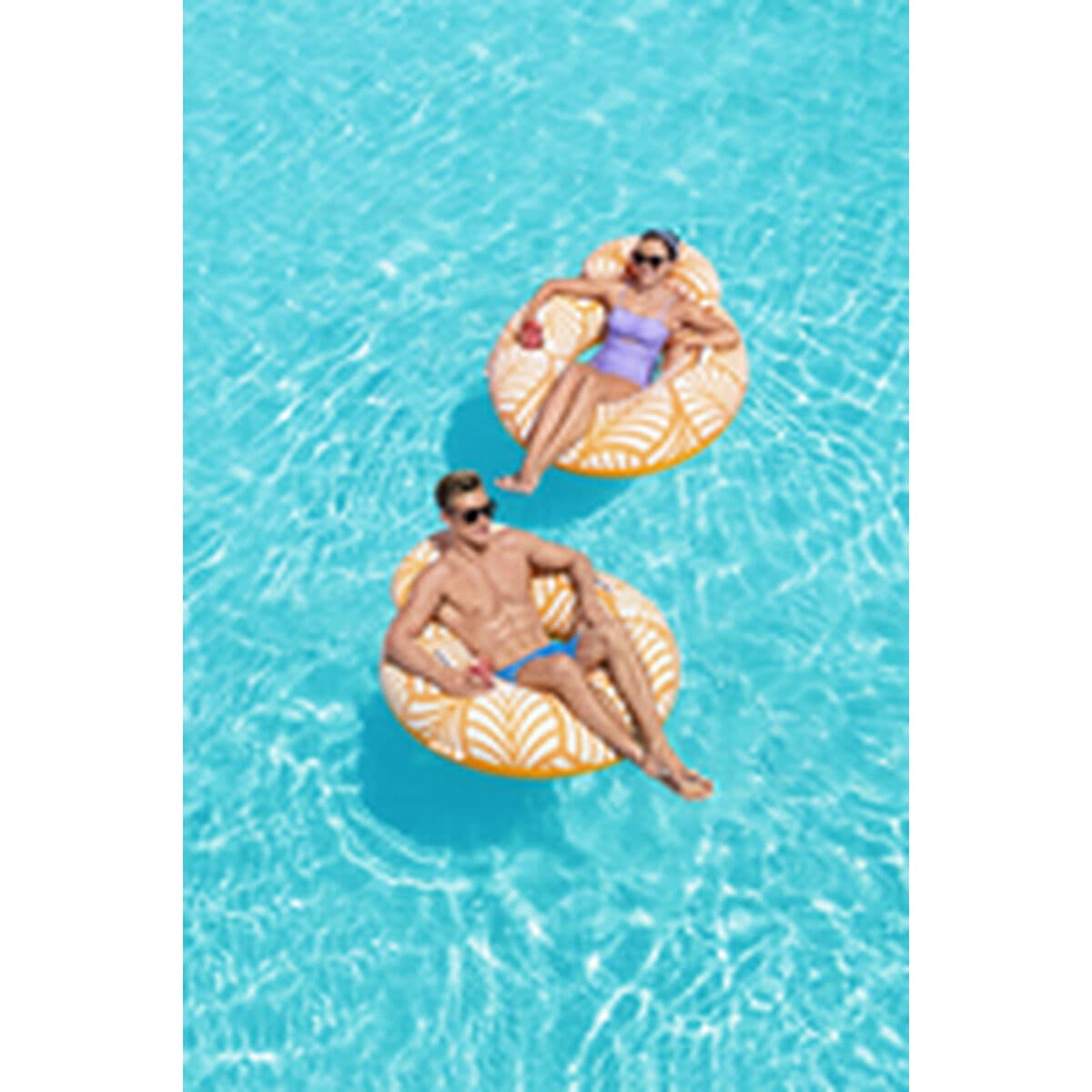 Bestway Komfort Deluxe Aufblasbarer Sessel mit Rückenlehne und Griffen 118x117 cm Strand und Pool 43643 - Thumbnail 6
