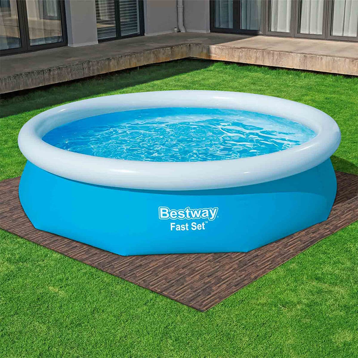 Bestway Suelo Pool-Schaum Holzstil Retractil 12 Stücke 50x50 cm Garten 58712 - Thumbnail 3