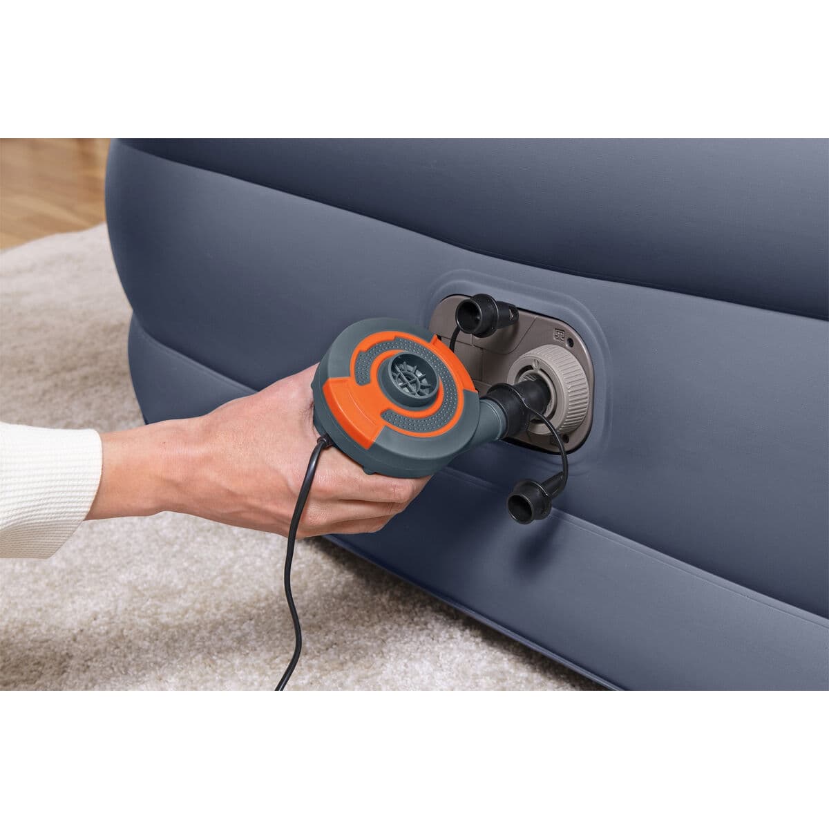 Bestway Doppelbett mit Motor Kopfteil 226x152x84 cm Aufblasbar Camping 67923 - Thumbnail 6