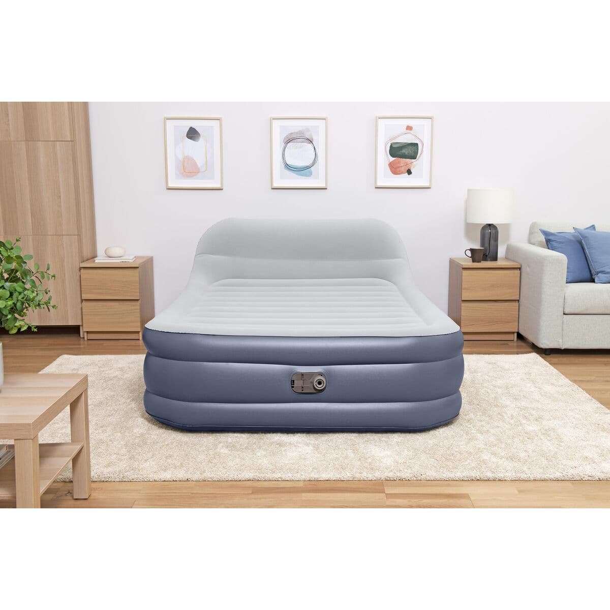Bestway Doppelbett mit Motor Kopfteil 226x152x84 cm Aufblasbar Camping 67923 - Thumbnail 3