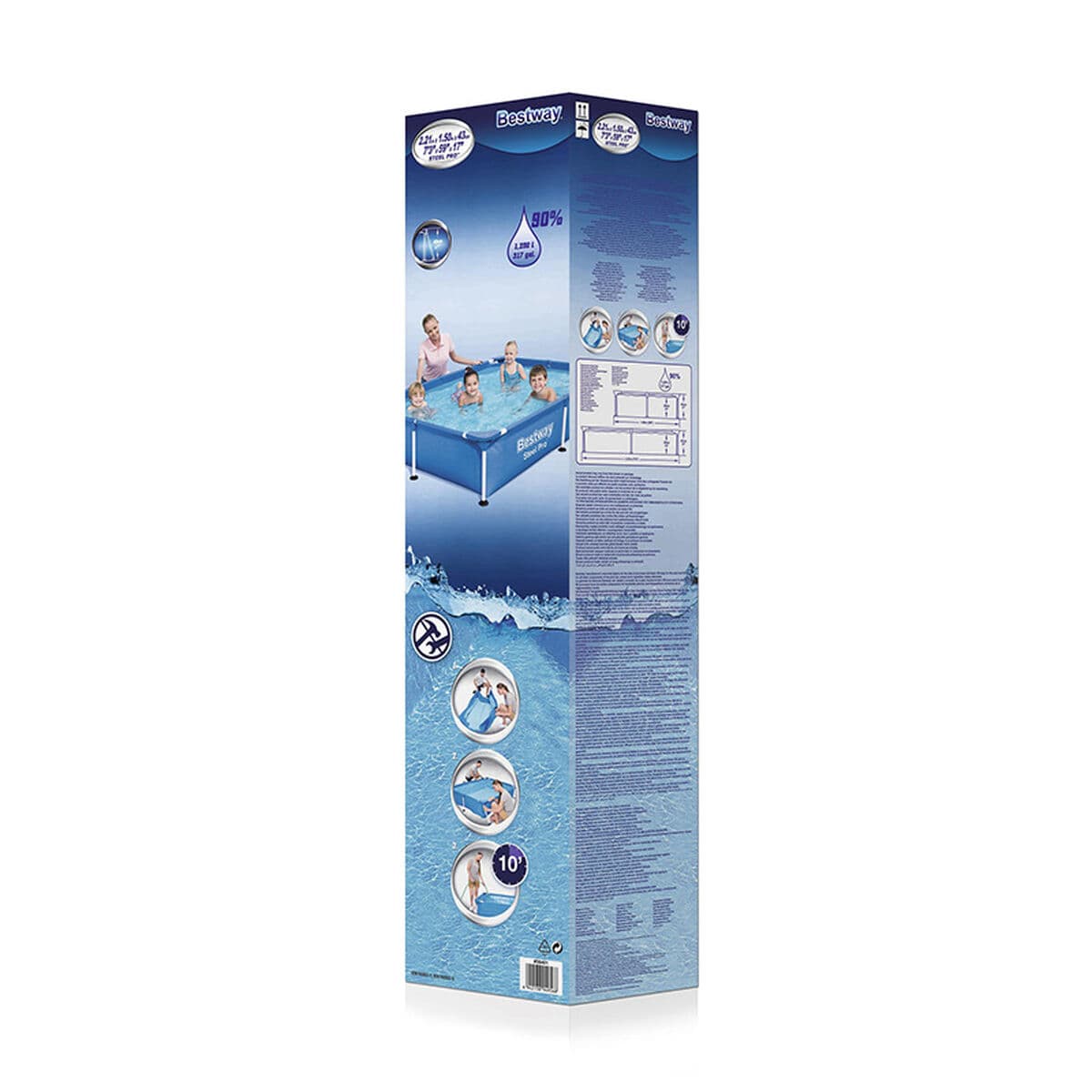 Bestway Starre Erwachsenenpool 221x150x43 cm Garten 56401 - Thumbnail 2