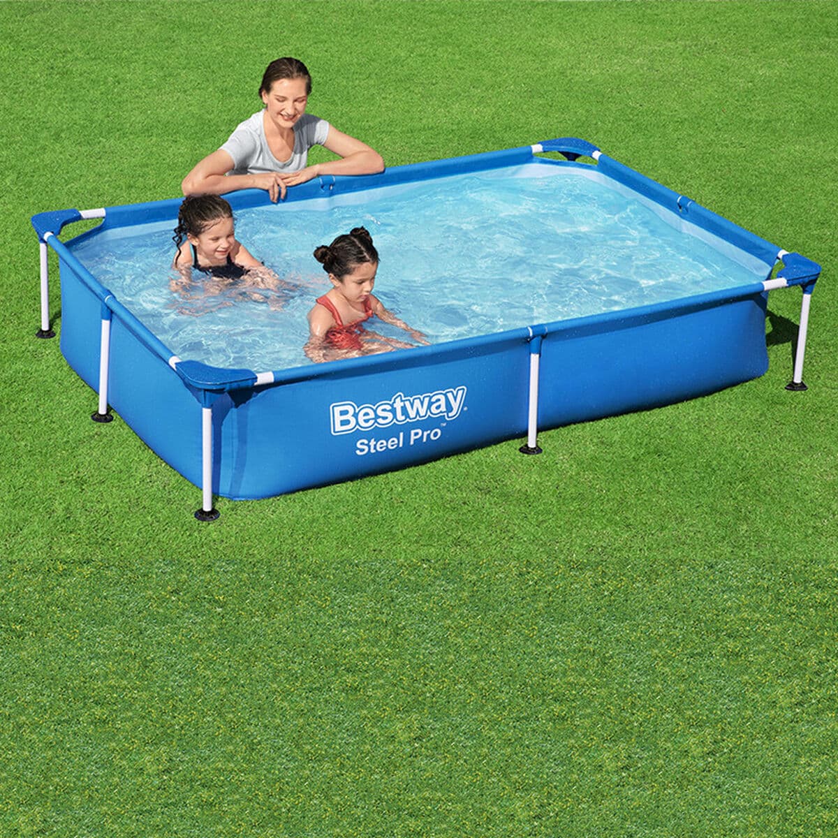 Bestway Starre Erwachsenenpool 221x150x43 cm Garten 56401 - Thumbnail 3