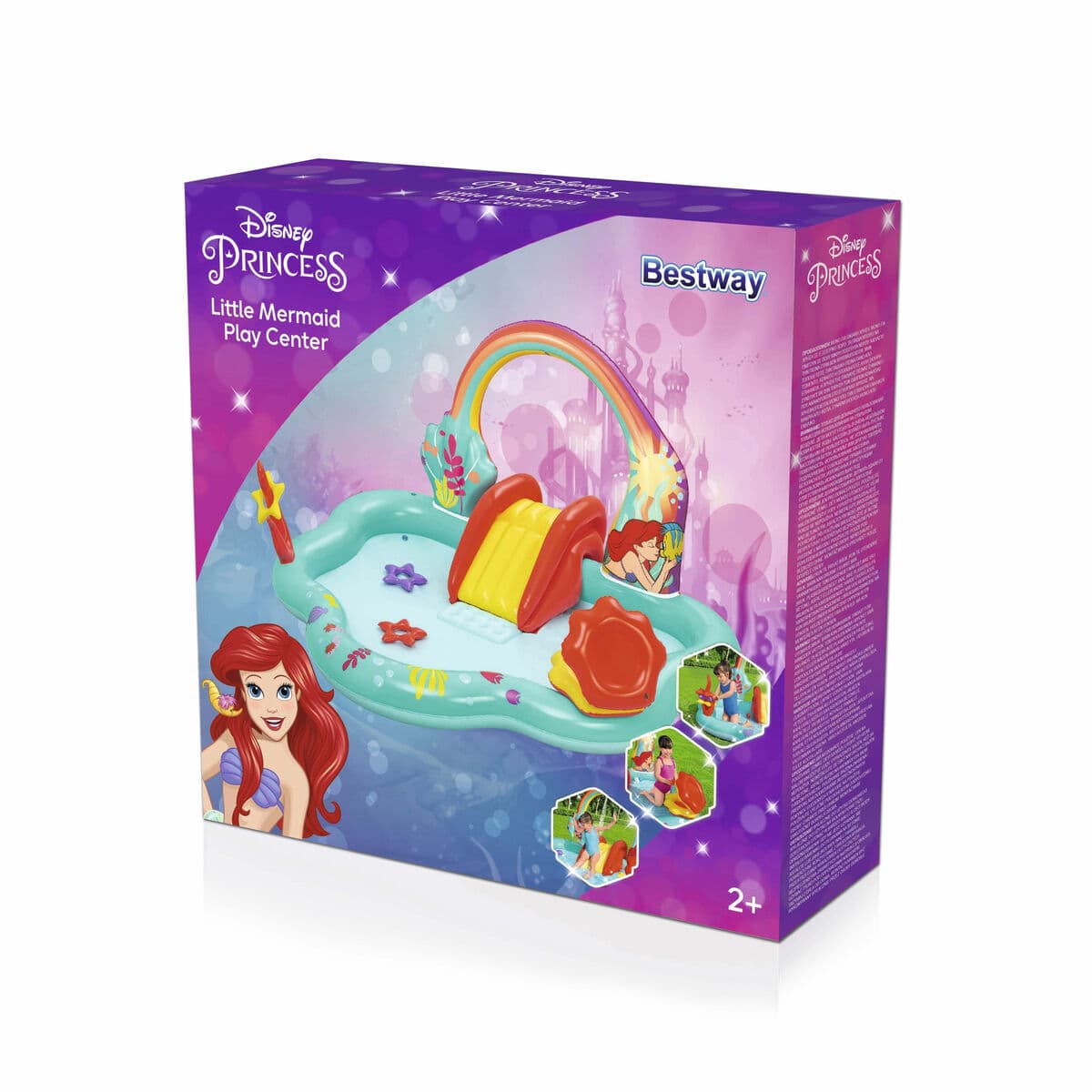 Bestway Aufblasbares Schwimmbad Spielplatz Disney Meerjungfrau 221x193x117cm +2 Jahre Garten 91097 - Thumbnail 4