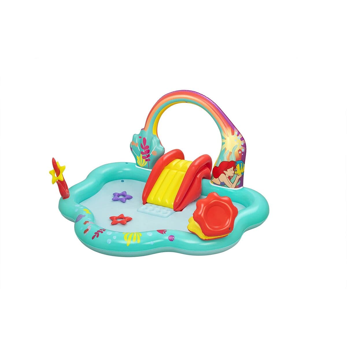 Bestway Aufblasbares Schwimmbad Spielplatz Disney Meerjungfrau 221x193x117cm +2 Jahre Garten 91097 - Thumbnail 5