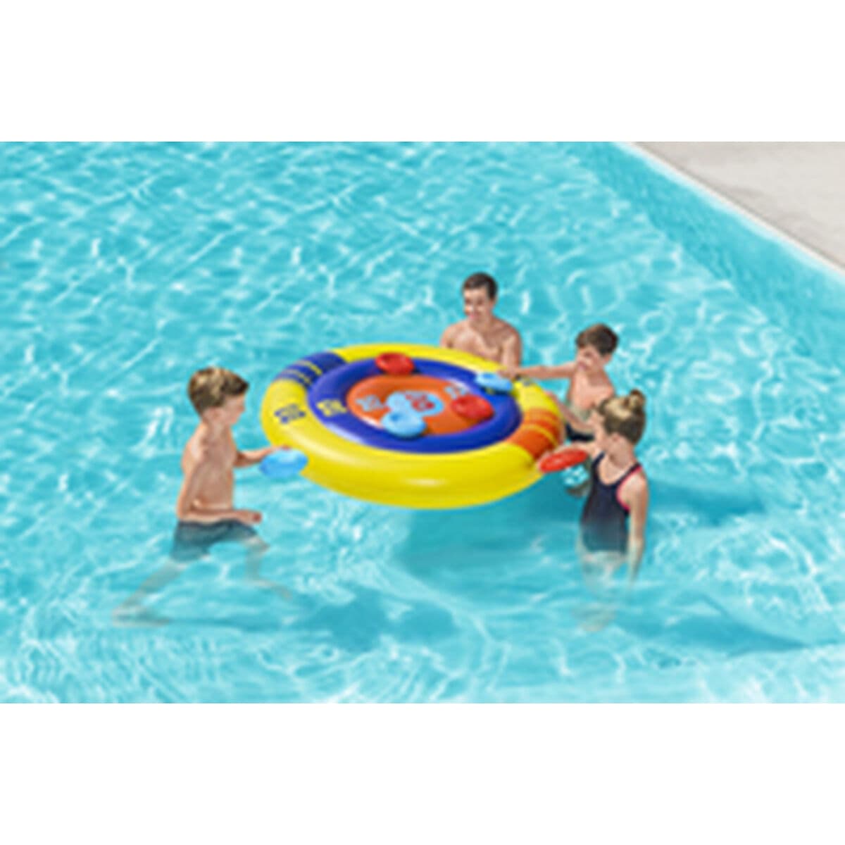 Bestway Spiel Aufblasbares Diskus-Wurfschwimmset D140 cm +3 Jahre Pool 52566 - Thumbnail 5