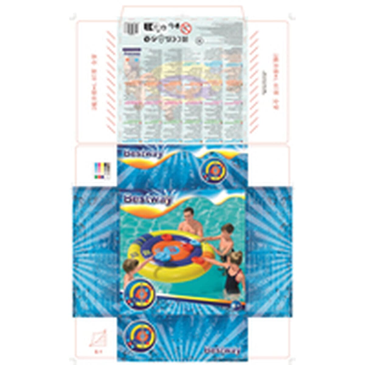 Bestway Spiel Aufblasbares Diskus-Wurfschwimmset D140 cm +3 Jahre Pool 52566 - Thumbnail 8