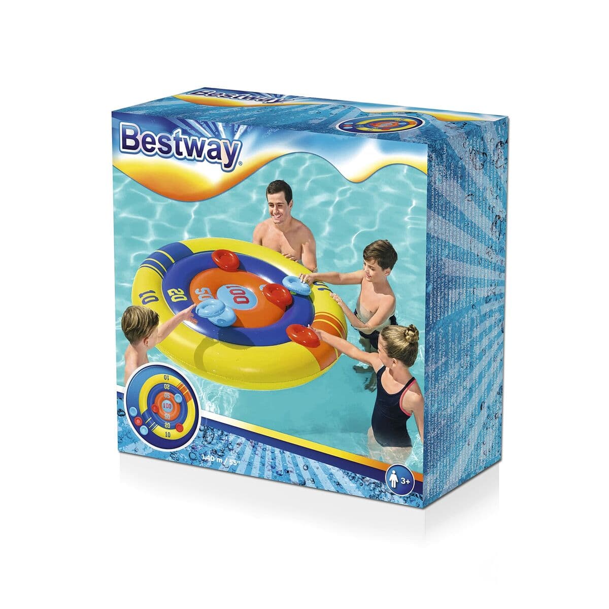 Bestway Spiel Aufblasbares Diskus-Wurfschwimmset D140 cm +3 Jahre Pool 52566 - Thumbnail 7