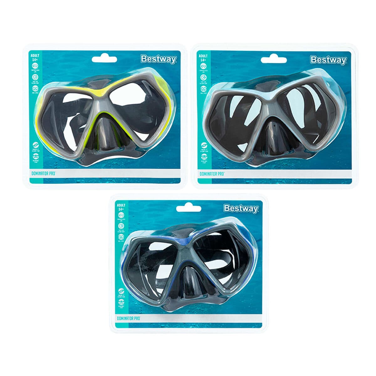 Bestway Kindertauchmaske Anatomischer Riemen Sortierte Farben +3 Jahre Strand und Pool 22064 - Thumbnail 5