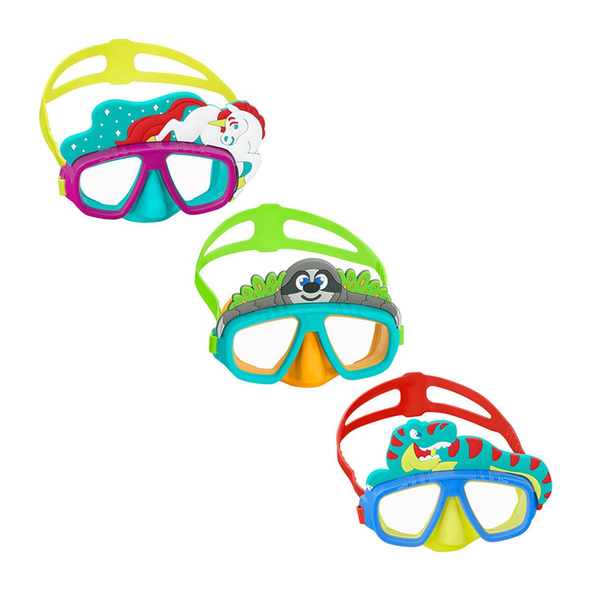 Bestway Tauchmaske Junior Anatomischer Gurt Sortierte Farbe +7 Jahre Strand und Pool 22059 — Bild 1
