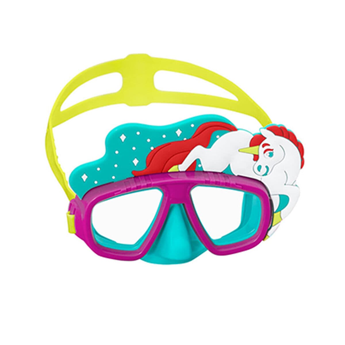 Bestway Tauchmaske Junior Anatomischer Gurt Sortierte Farbe +7 Jahre Strand und Pool 22059 - Thumbnail 2