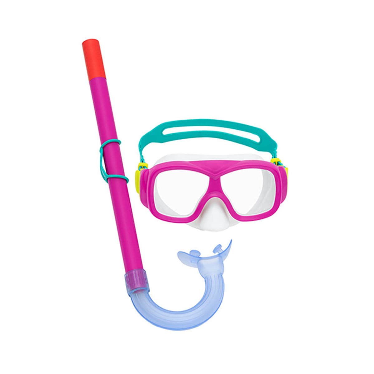 Bestway Set Maske und Schlauch Erwachsener Ausblasventil Sortierte Farben +14 Jahre Strand und Pool 24029 - Thumbnail 3