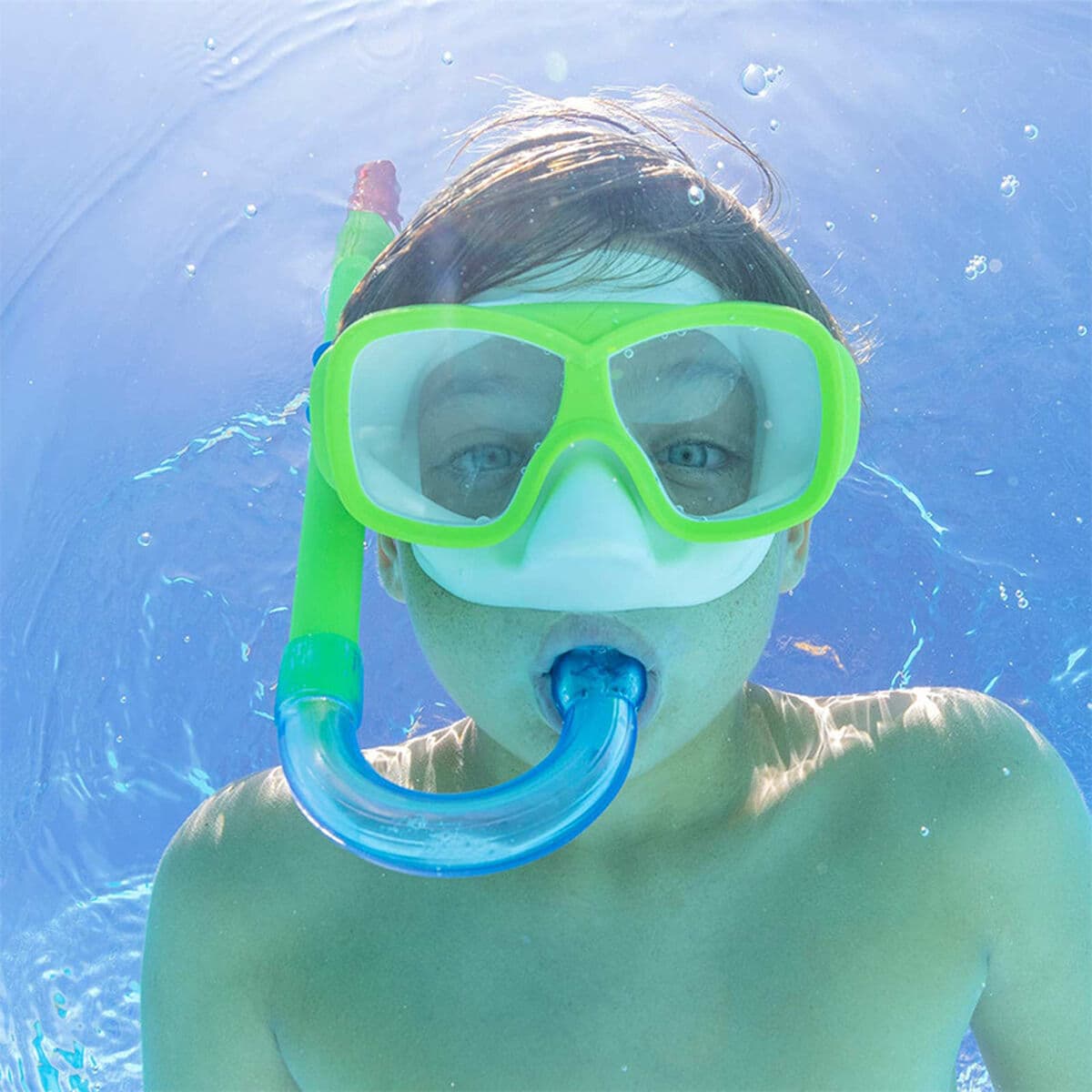 Bestway Set Maske und Schlauch Erwachsener Ausblasventil Sortierte Farben +14 Jahre Strand und Pool 24029 - Thumbnail 6