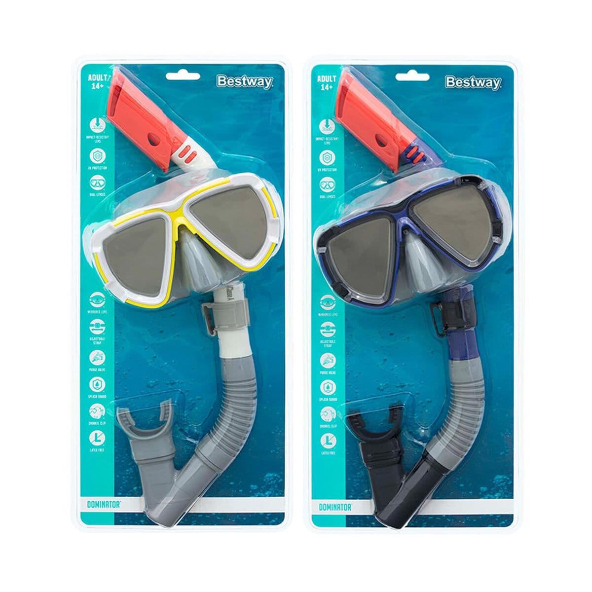 Bestway Set Maske und Schlauch Junior Anatomischer Riemen Farbmix +7 Jahre Strand und Pool 24035 - Thumbnail 4
