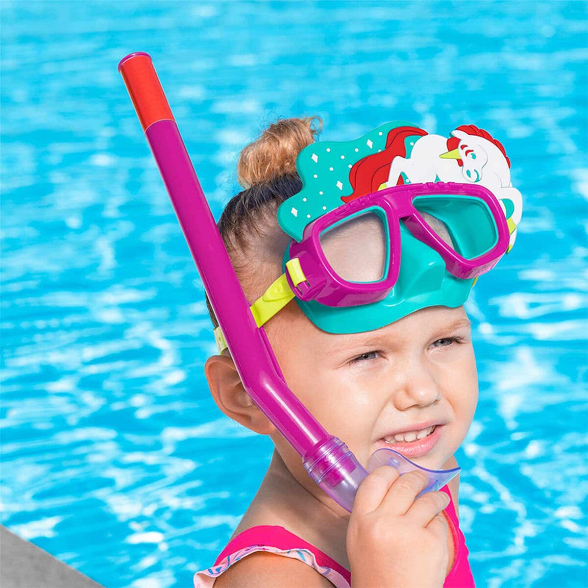 Bestway Set Maske und Rohr Erwachsener Auslassventil Sortierte Farben +14 Jahre Strand und Pool 24053 - Thumbnail 7