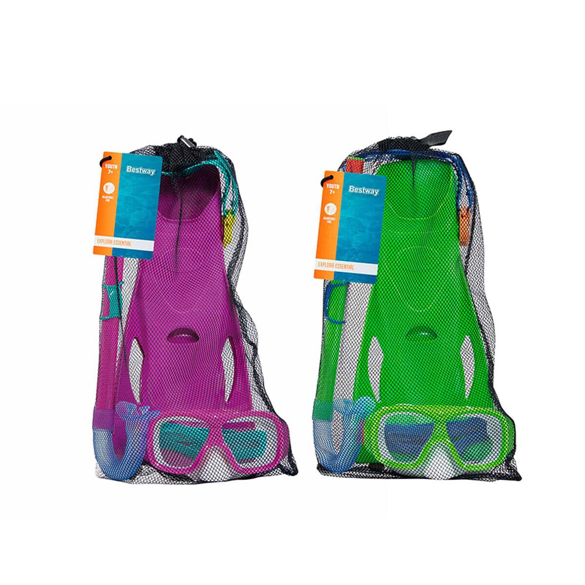 Bestway Set Maske und Rohr Junior Abluftventil Farbmischung +7 Jahre Strand und Pool 24070 - Thumbnail 4