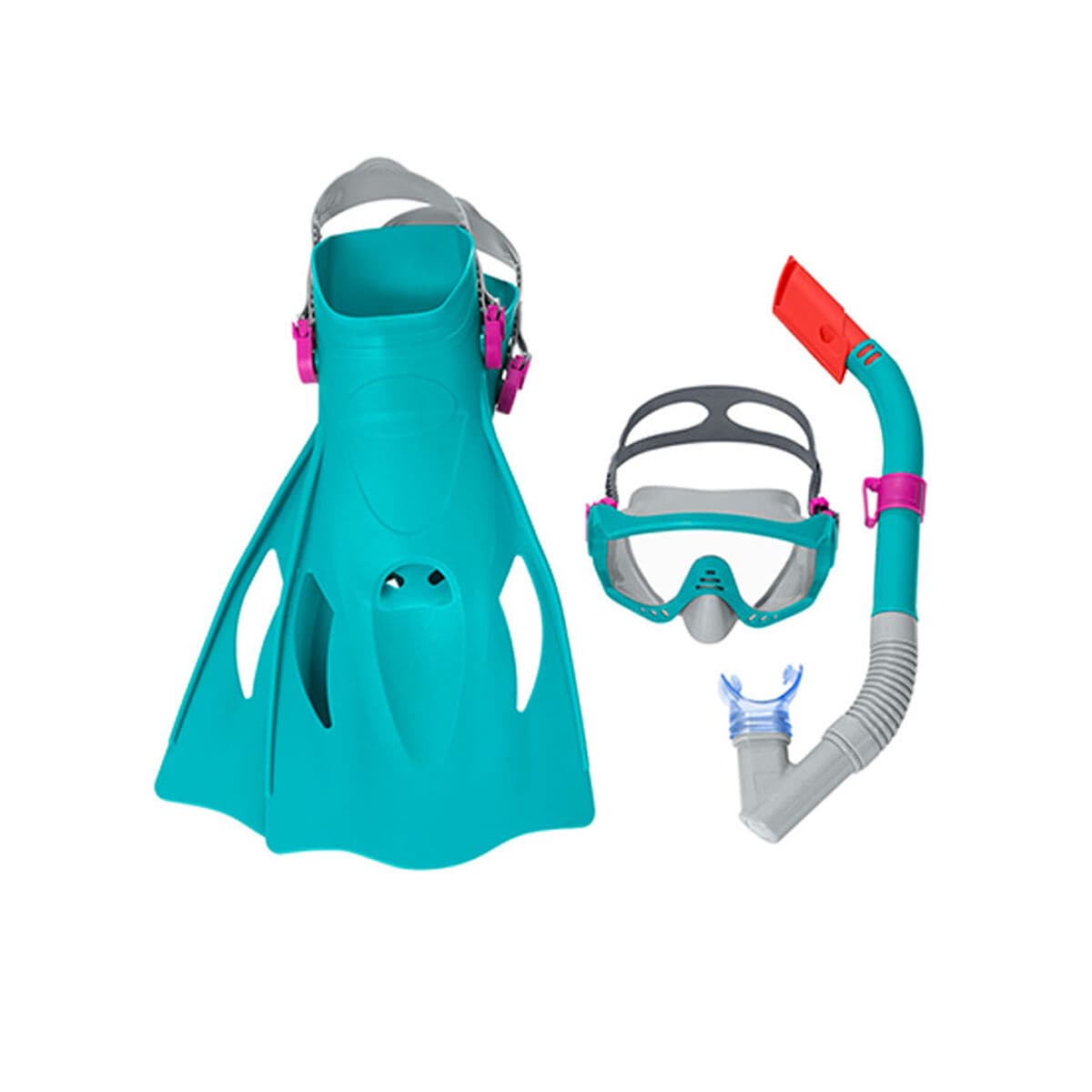 Bestway Erwachsenenmasken- und Schlauchset, Anatomischer Riemen, Sortierte Farben, +14 Jahre, Strand und Pool 24071 - Thumbnail 2