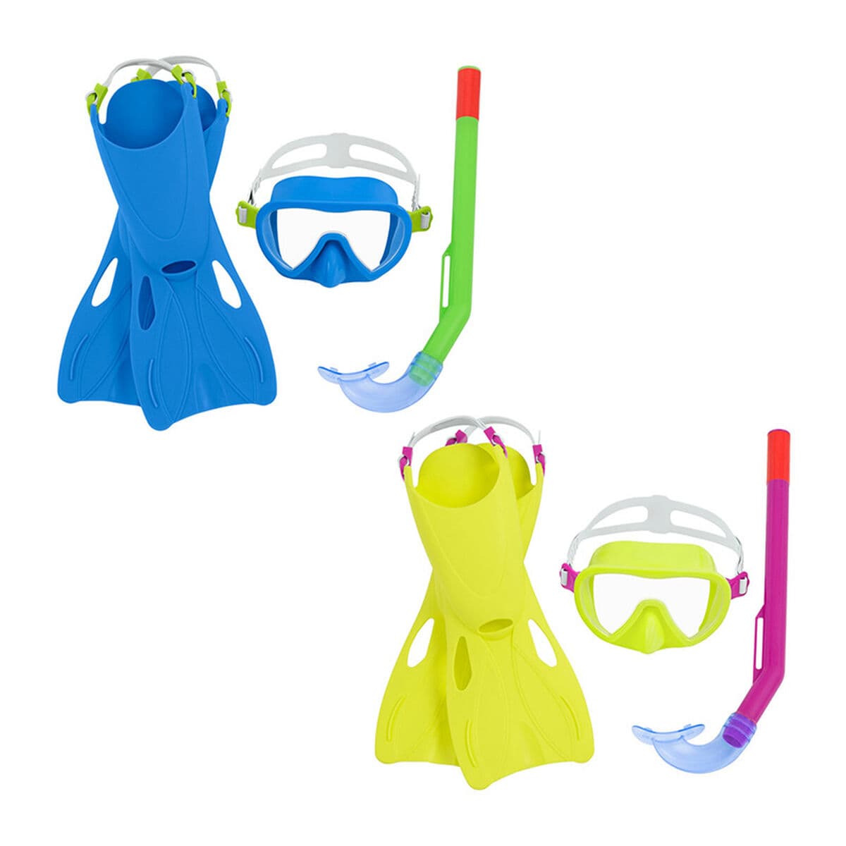Bestway Set Snorkel Junior Anatomischer Gurt Sortierte Farbe 37-41 +7 Jahre Strand und Pool 25019 — Bild 1
