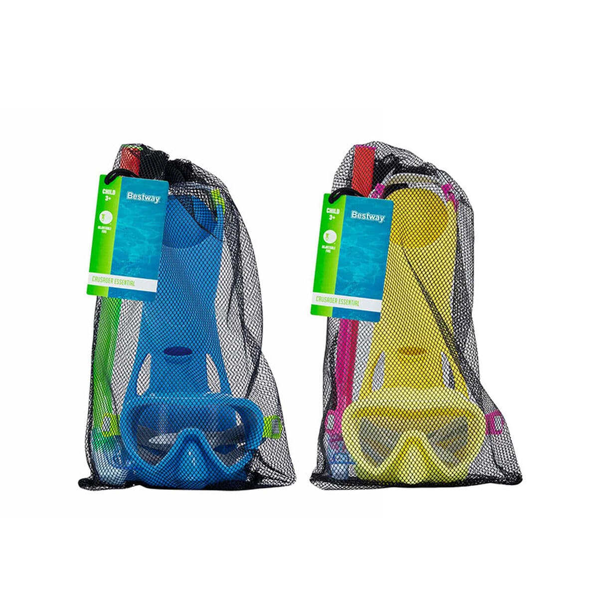 Bestway Set Snorkel Junior Anatomischer Gurt Sortierte Farbe 37-41 +7 Jahre Strand und Pool 25019 - Thumbnail 4